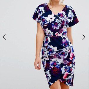 Floral Midi Pencil Dress